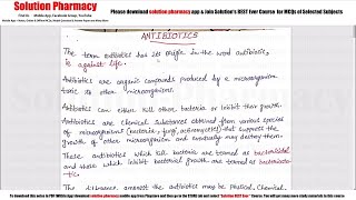 Topic 01 Introduction to Antibiotics  Medicinal Chemistry 03  BPharmacy 6th Semester [upl. by Valenza]