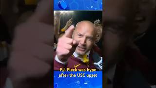 PJ Fleck was pumped after the Gophers upset USC [upl. by Karlen]