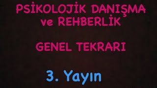 Salih YILDIRIM  REHBERLİK GENEL TEKRARI 3 [upl. by Niar338]