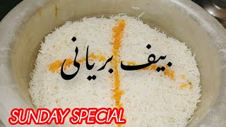 Beef Biryani Sunday Special  Special Beef Biryani Recipe step by step [upl. by Norac311]