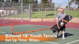 BOWNET Portable Youth Tennis Net 18 x 29quot [upl. by Schnabel]