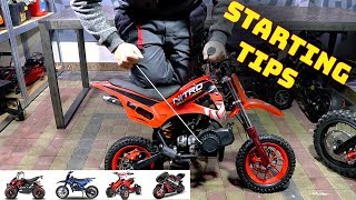 Starting TIPS  49cc Pocket Bike Engine 50cc  Engine wont start Nitro Motors [upl. by Lertram87]