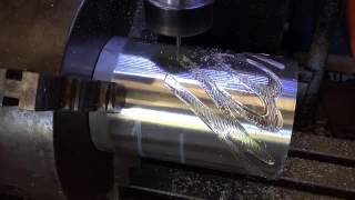 4 axis CNC milling using sheetcam [upl. by Yrruc]