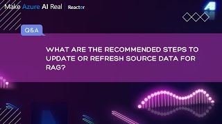 What are the recommended steps to update or refresh source data for RAG [upl. by Bronder]