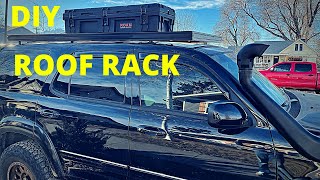 How To Build A Custom Roof Rack With Aluminum Extrusion on a budget Wasatch Moto Overland [upl. by Aerdua125]