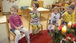 Weihnachtsfest  Lieder und Sprüche  MINIS Kinderkrippe Bad Waltersdorf [upl. by Cyprian]