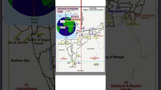 Indian Standard Time Greenwich Mean Time  Prime Meridian How to calculate time geography [upl. by Ahsinnek]