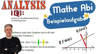 Mathe Abitur Analysis Abstand Lineare Funktionen Grundkurs grundlegendes Anforderungsniveau [upl. by Alva]