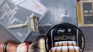 Wetshaving Happy St Paddy’s Day Shave GEM Damaskeene Barrel Proof by Zingari Man  bbslive 🍺 [upl. by Ledda]