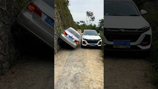 The key role of unilateral bridges narrow road car meeting skills 😱 viralvideo narrowroad skills [upl. by Nyledam]