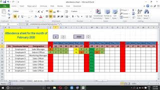 Automatic Employee Attendance Tracking Sheet in Excel  Track Employee Attendance Effectively [upl. by Anatnahs]