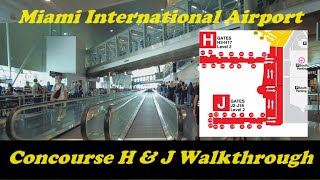 Miami Airport  Concourse H amp J Walkthrough 2024 [upl. by Arvin]