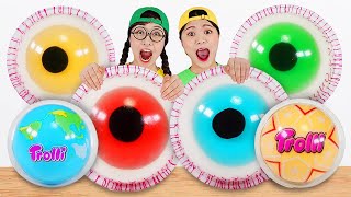 Eyeball Jelly Earth Jelly Mukbang 눈알젤리 지구젤리 먹방 모음 DONA 도나 [upl. by Suissac136]