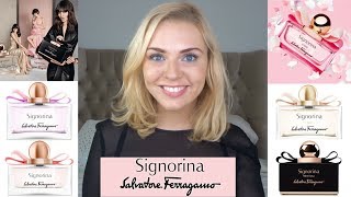 SIGNORINA BY SALVATORE FERRAGAMO PERFUME RANGE REVIEW  Soki London [upl. by Kopp]