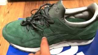 Asics Gel lyte V quotoutdoorquot Dark green review  detail pics [upl. by Nerad]