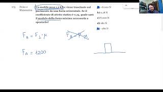 🔭 Luglio 2024  Fisica e matematica n° 275  Un mobile pesa 12 kN e viene trascinato sul pavimento… [upl. by Nnyliram547]