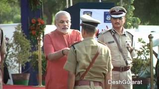 Narendra Modi at Gujarat Police Academy Karais Lok Rakshak Dal passing out parade [upl. by Aelyk451]