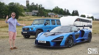 Towing My McLaren Senna with the AMG G63 to the Nurburgring [upl. by Drolet]