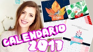 CALENDARIO 2017 DESCARGABLE gratis  PROPÓSITOS AÑO NUEVO [upl. by Maker]