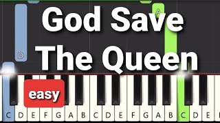 God Save The King Queen  British National Anthem Easy Piano Tutorial [upl. by Young625]