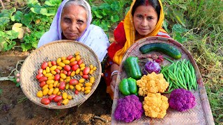 Yellow Gobi Purple Gobi Zucchini Purple Cabbage Shalgom Cherry Tomato Capsicum Beans Sobji [upl. by Demmy]