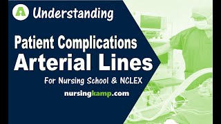 What are Arterial Lines A Lines ICU Dicrotic Notch dampening Allens Test Nursing NCLEX review 2019 [upl. by Hanschen]