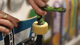 How To Change Skateboard Bearings [upl. by Hanimay584]