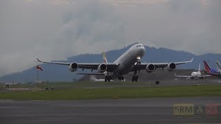 Iberia A340600 Despegue MROCSJO  Costa Rica [upl. by Penelope]