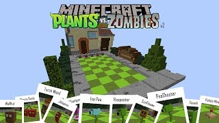 PLANTS VS ZOMBIES MINECRAFT 112 MAP [upl. by Litt]