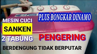 cara memperbaiki mesin cuci 2 tabung pengering tidak berputar [upl. by Finbur]