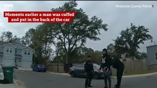 FLORIDA COP MISTAKES ACORN FOR GUNSHOTSAND FIRES ON HANDCUFFED SUSPECT [upl. by Erine]