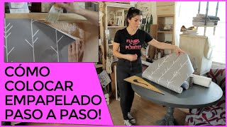 Cómo pegar papel para empapelar una pared  Tips de decoración y colocación [upl. by Cornia600]