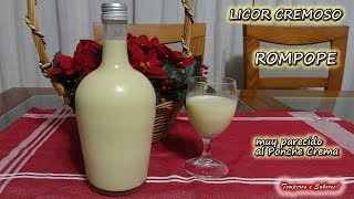 ROMPOPE LICOR CREMOSO parecido al Ponche Crema delicioso [upl. by Ahsieit]