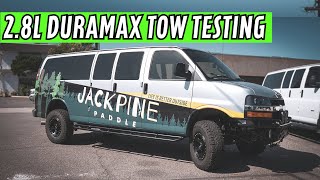 Chevy Express 28L Duramax Tow Test  How Will It Tow [upl. by Lati4]