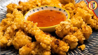 Homemade crispy calamari with sweet chilli sauce [upl. by Ginelle302]