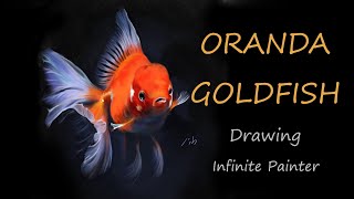 Drawing an Oranda Goldfish in Infinite Painter l Galaxy Tab S7 FE l 금붕어 그리기 [upl. by Aivataj]