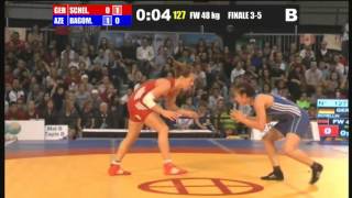 2012 Frauen Weltmeisterschaften 48kg Jaqueline Schellin GER vs PBagomedova AZE [upl. by Ligriv222]