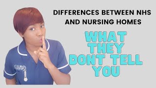 DIFFERENCES BETWEEN NHS HOSPITALS AND NURSING CARE HOMES UK [upl. by Horlacher737]