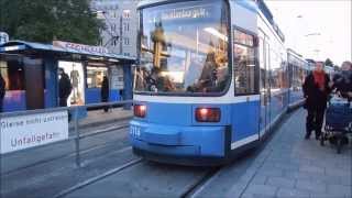 Straßenbahn München Station Sendlinger TorFULL HD [upl. by Kendrick440]