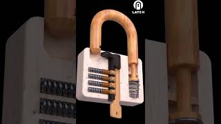 Wooden Padlock Section  How padlocks work 3D Animation  Clip 72 padlock doorlock [upl. by Ulises944]