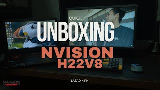 UNBOXING  NVISION H22V8 LED MONITOR [upl. by Adamsun976]