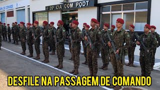 Desfile de Passagem de Comando da 20ª Companhia de Comunicações Paraquedista 🦅 [upl. by Fari]