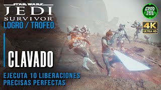 Star Wars Jedi Survivor  Logro  Trofeo Clavado Realizar 10 liberaciones precisas perfectas [upl. by Sinnel]