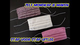 Zelf Mondkapje Maken Makkelijk Stap Voor Stap Uitleg [upl. by Mongeau]