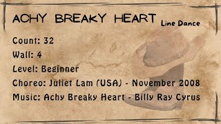 Achy Breaky Heart line dance  Choreo Juliet Lam USA  November 2008 [upl. by Ritch343]