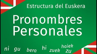 YO TÚ ÉL Pronombres personales en euskera  Estructura del Euskera [upl. by Anitnoc]