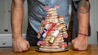 3 ingredients Norwegian Tower cakeKransekake [upl. by Darcia]