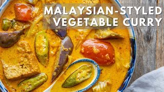 Malaysianstyled Vegetable Curry with homemade sambal  超级下饭蔬菜咖喱 [upl. by Rennie]