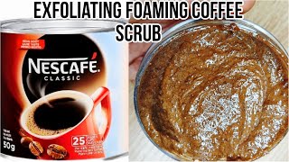 DIYHOMEMADE EXFOLIATING FOAMING COFFEE BODY SCRUB [upl. by Risteau]