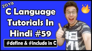 define and include Preprocessor Directives C Tutorial In Hindi 59 [upl. by Anomer]